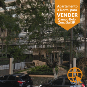 Apartamento para Vender com 3 dormitórios (1 suíte), 110 mts2, no Campo Belo (Zona Sul)SP