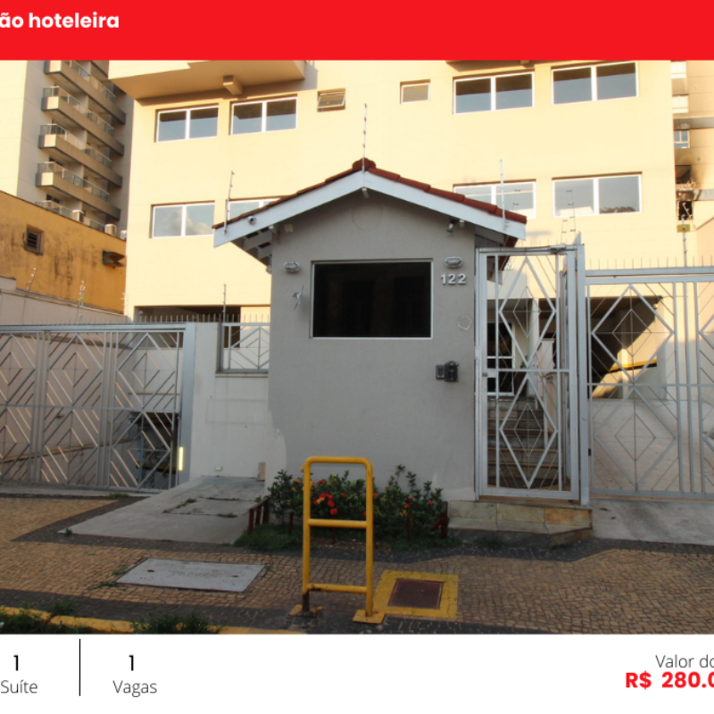 Apartamento para Vender com 1 quarto suíte,  53 m2, no Centro, Campinas