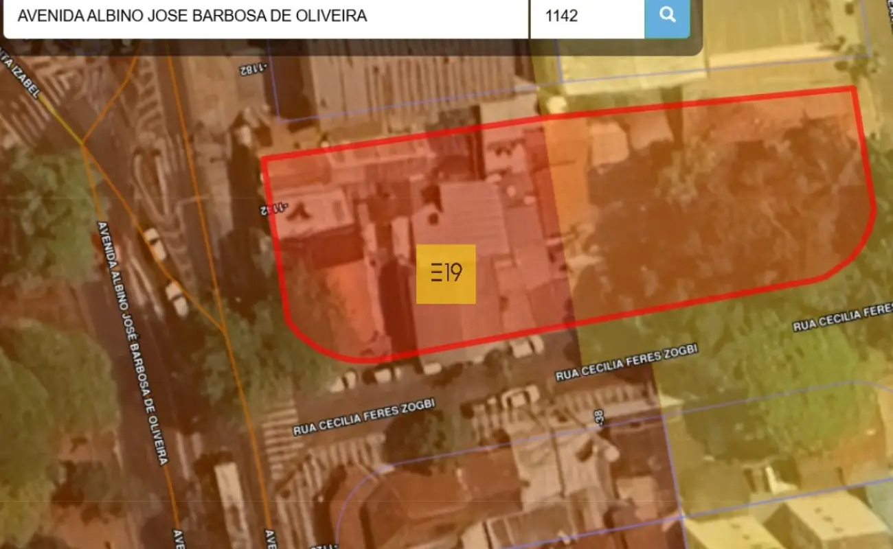 Área comercial à venda no Centro de Barão Geraldo, Campinas - vista aérea do terreno